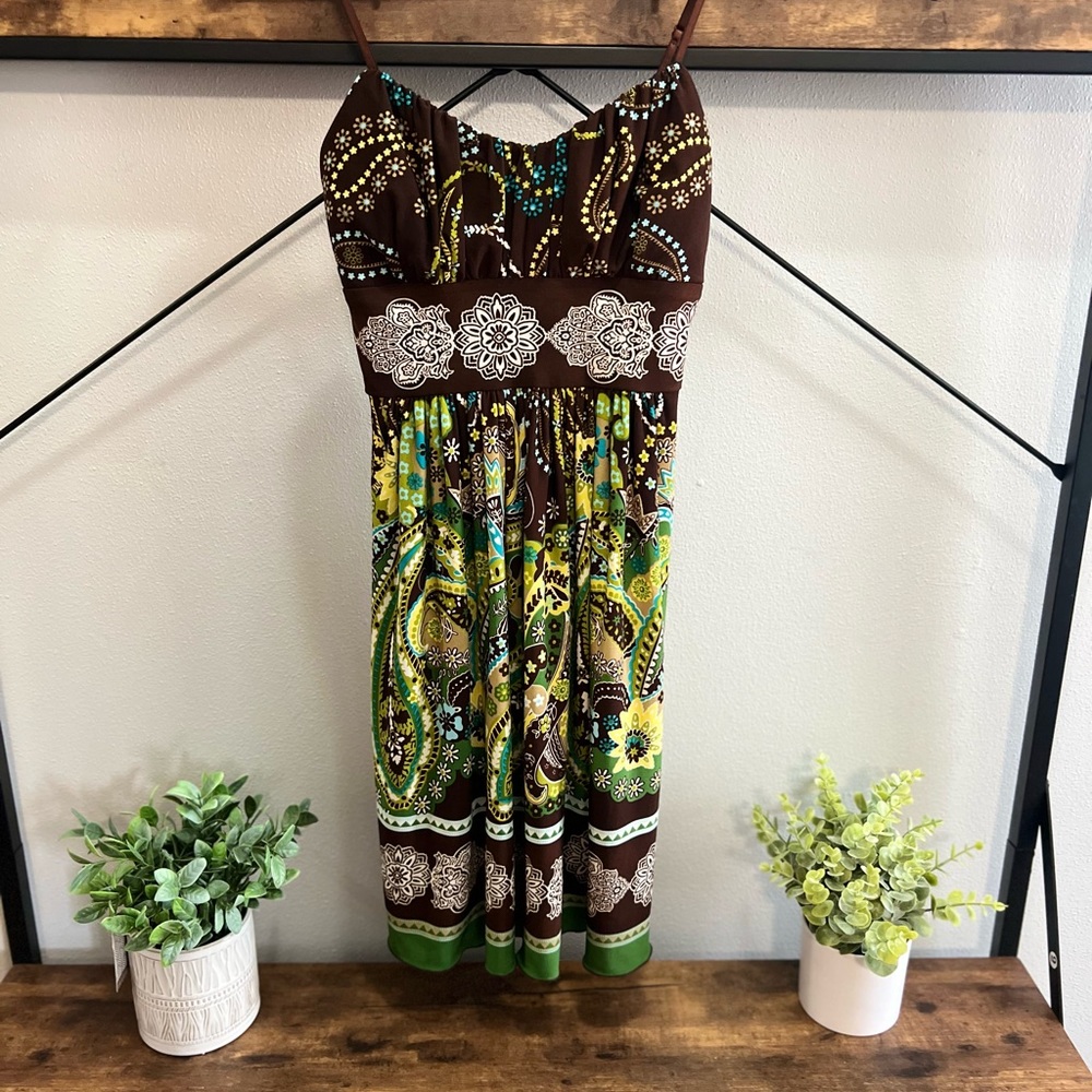 Trixxi Beautiful EUC Floral Tribal Boho Summer Dress
